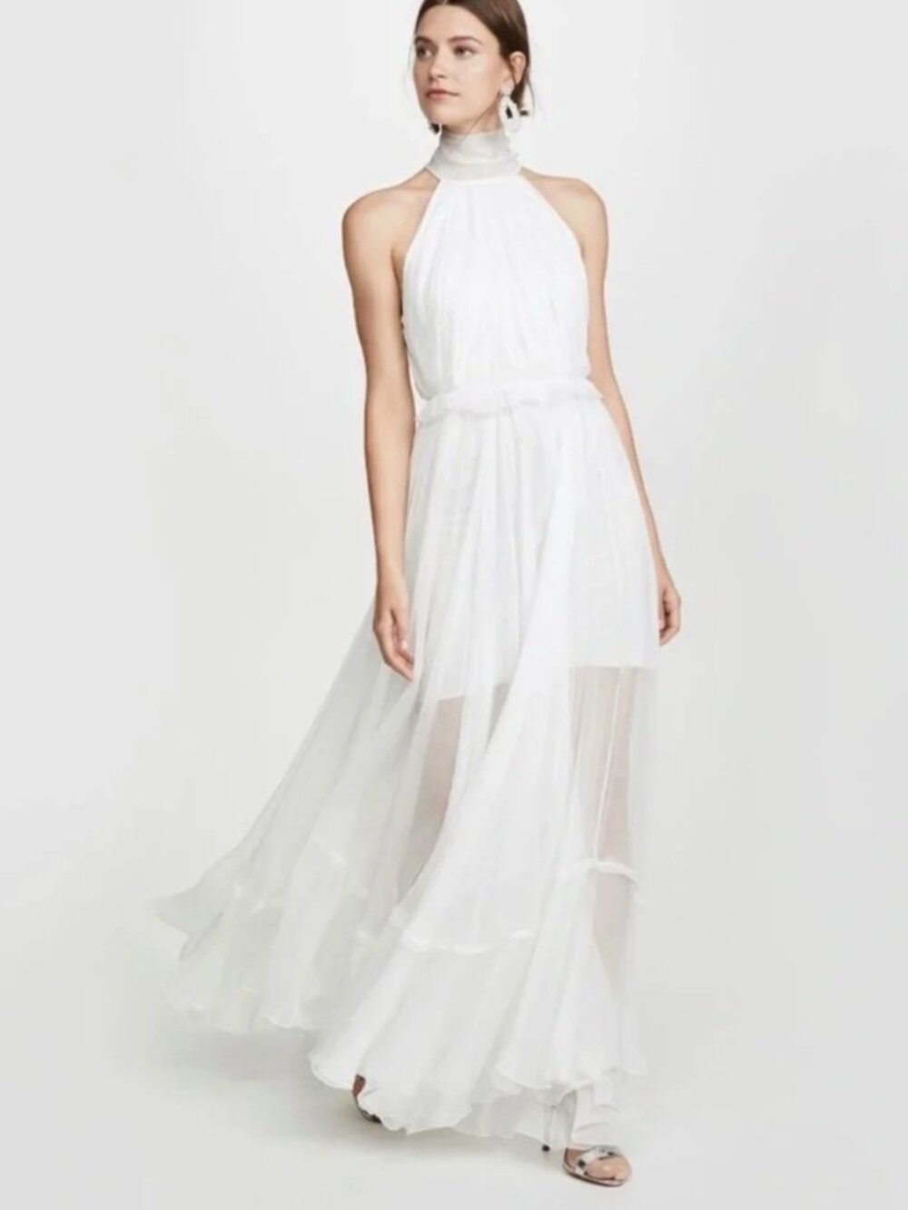 Maria Lucia Hohan Zyna Gown in White Bridal Wedding Maxi Dress Sleeveless 2 / XS